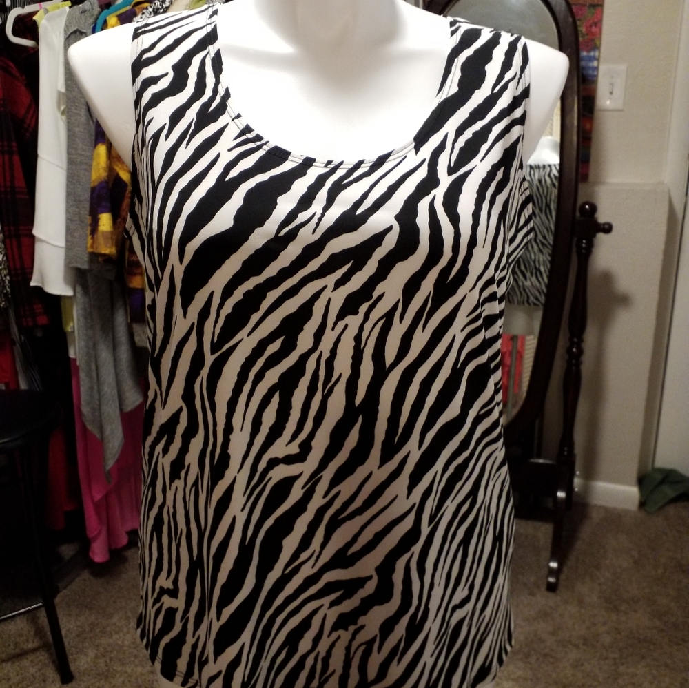 Zebra print tank top